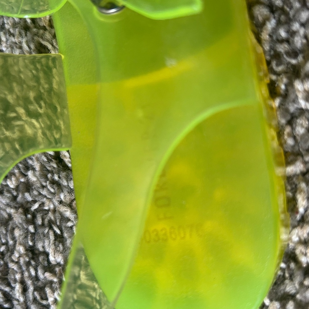 Neon Green Transparent Sandals